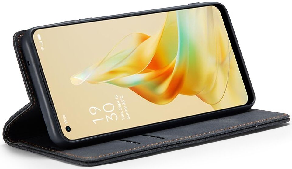 CaseMe 013 Oppo Reno 8T Hoesje Book Case met Standaard Zwart afbeelding 12