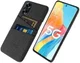 Oppo A98 Hoesje met Kaarthouder Back Cover Zwart