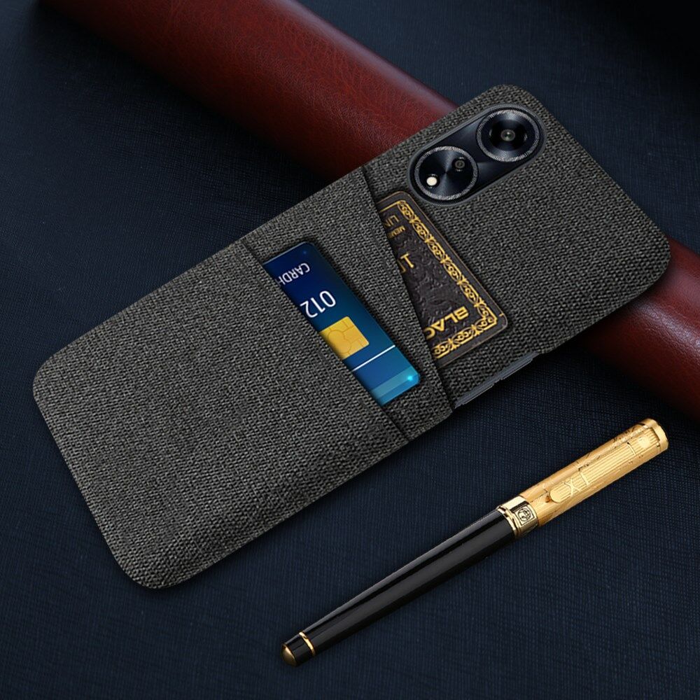 Oppo A98 Hoesje met Kaarthouder Back Cover Zwart afbeelding 5