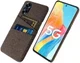 Oppo A98 Hoesje met Kaarthouder Back Cover Bruin afbeelding 1