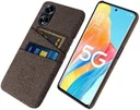 Oppo A98 Hoesje met Kaarthouder Back Cover Bruin