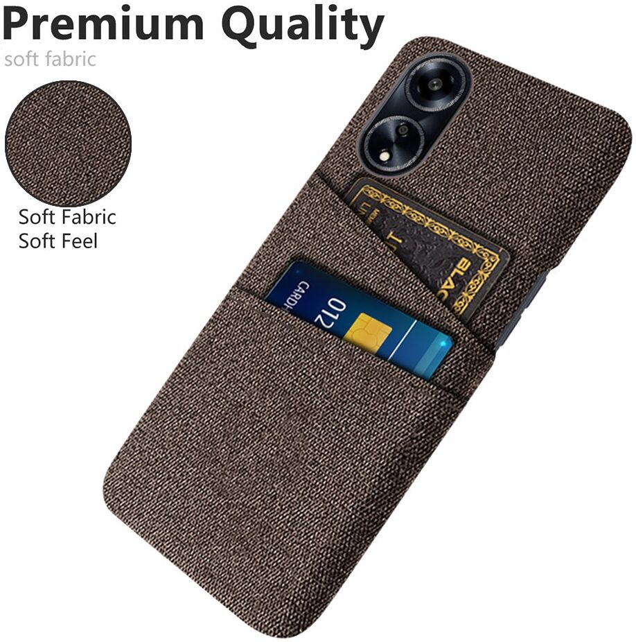 Oppo A98 Hoesje met Kaarthouder Back Cover Bruin afbeelding 3