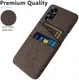 Oppo A98 Hoesje met Kaarthouder Back Cover Bruin afbeelding 3