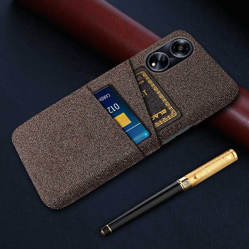 Oppo A98 Hoesje met Kaarthouder Back Cover Bruin afbeelding 5
