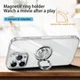 Apple iPhone 15 Pro Hoesje met Magnetische Kickstand Ring Transparant afbeelding 3