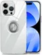 Apple iPhone 15 Pro Hoesje met Magnetische Kickstand Ring Transparant afbeelding 2
