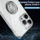 Apple iPhone 15 Pro Hoesje met Magnetische Kickstand Ring Transparant afbeelding 10