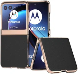 Motorola Razr 40 Ultra Hoesje Leer Back Cover Zwart afbeelding