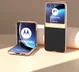 Motorola Razr 40 Ultra Hoesje Leer Back Cover Zwart afbeelding 2