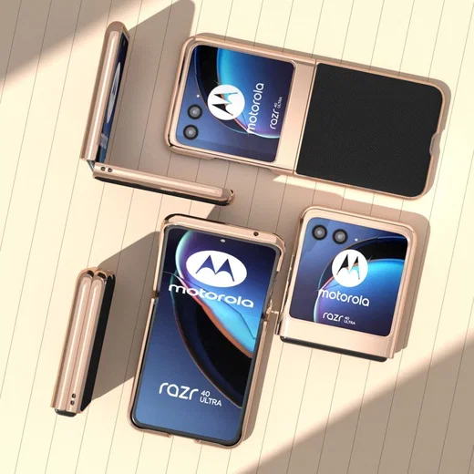 Motorola Razr 40 Ultra Hoesje Leer Back Cover Zwart afbeelding 4