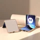Motorola Razr 40 Ultra Hoesje Leer Back Cover Grijs afbeelding 3