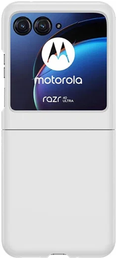 Motorola Razr 40 Ultra Hoesje Hard Case Back Cover Wit afbeelding 2