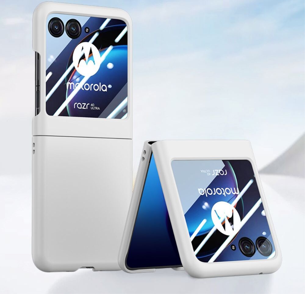 Motorola Razr 40 Ultra Hoesje Hard Case Back Cover Wit afbeelding 3
