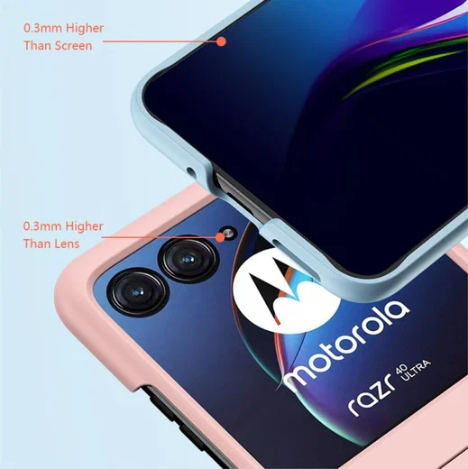 Motorola Razr 40 Ultra Hoesje Hard Case Back Cover Wit afbeelding 5