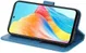 Oppo A98 Hoesje Wallet Flower Book Case Kunstleer Blauw afbeelding 11
