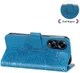 Oppo A98 Hoesje Wallet Flower Book Case Kunstleer Blauw afbeelding 13