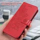 Oppo A98 Hoesje Wallet Flower Book Case Kunstleer Rood afbeelding 5