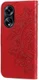 Oppo A98 Hoesje Wallet Flower Book Case Kunstleer Rood afbeelding 10