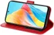 Oppo A98 Hoesje Wallet Flower Book Case Kunstleer Rood afbeelding 11
