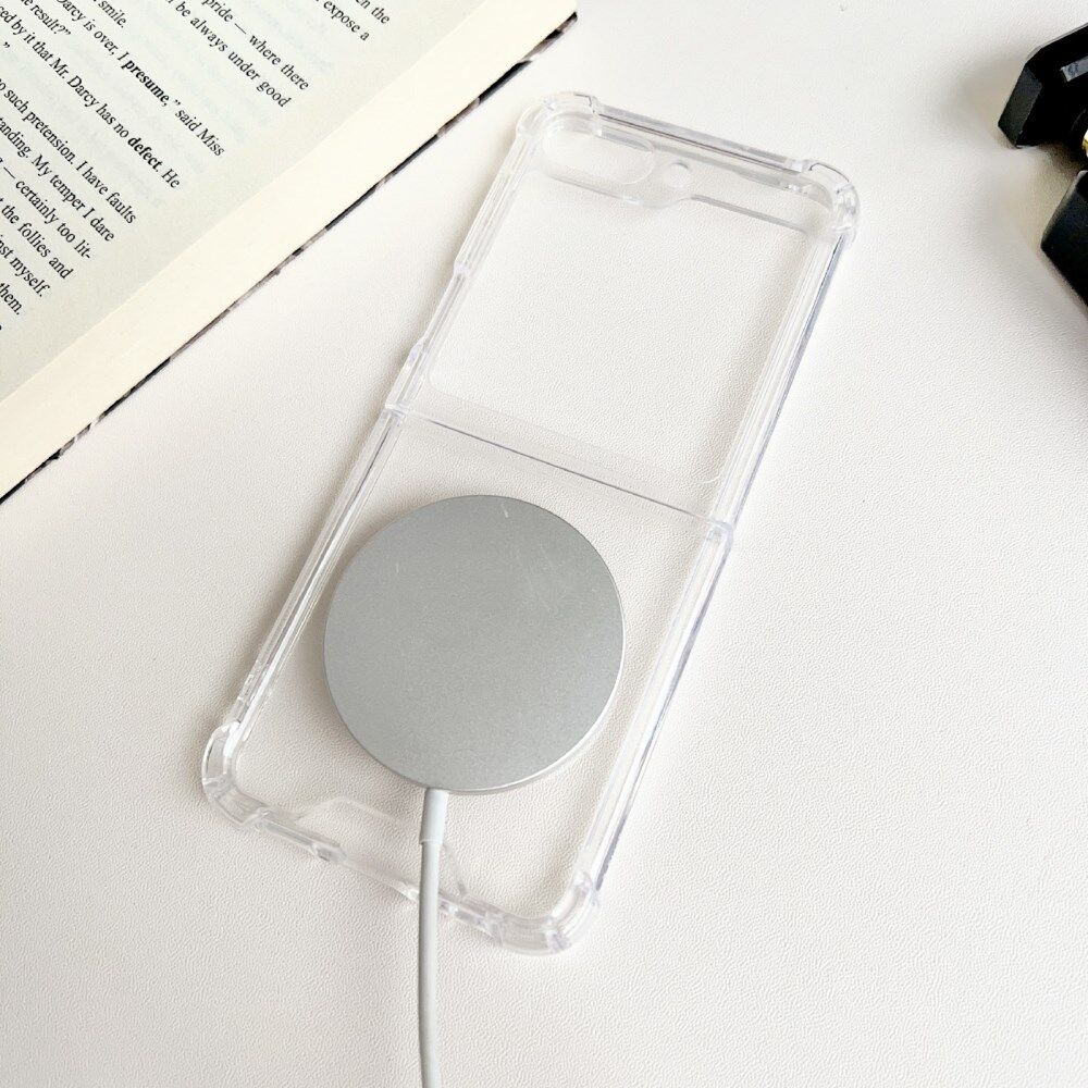 Samsung Galaxy Z Flip 5 Hoesje met MagSafe Back Cover Transparant afbeelding 3