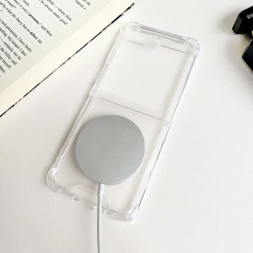 Samsung Galaxy Z Flip 5 Hoesje met MagSafe Back Cover Transparant afbeelding 3