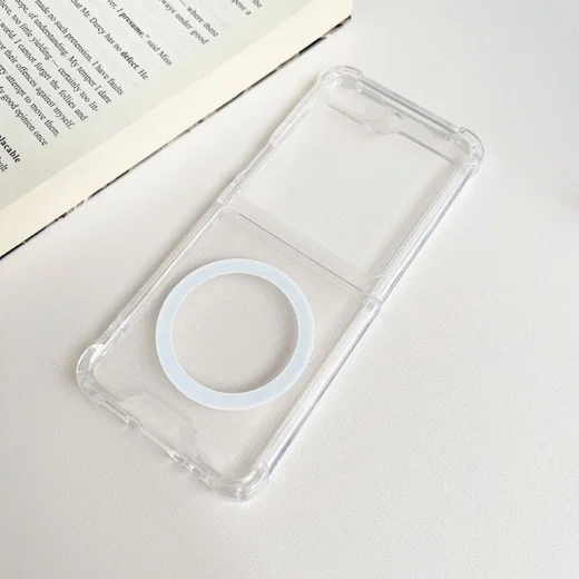 Samsung Galaxy Z Flip 5 Hoesje met MagSafe Back Cover Transparant afbeelding 4