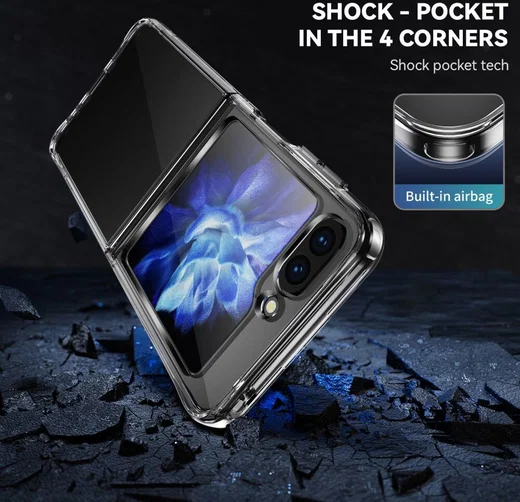 Samsung Galaxy Z Flip 5 Hoesje Schokbestendig Back Cover Transparant afbeelding 2