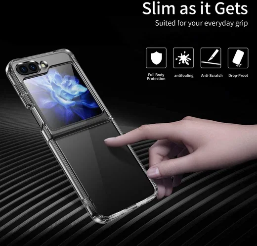 Samsung Galaxy Z Flip 5 Hoesje Schokbestendig Back Cover Transparant afbeelding 6