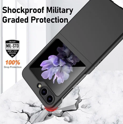 Samsung Galaxy Z Flip 5 Dun Hoesje Hard Back Cover Wit afbeelding 2