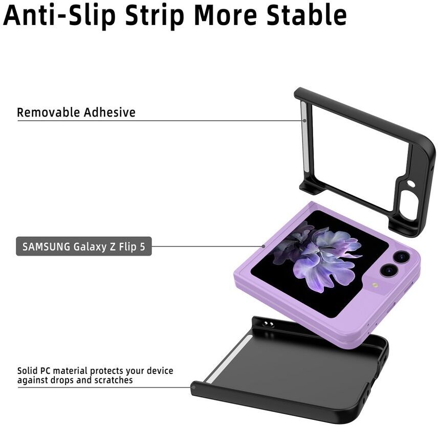Samsung Galaxy Z Flip 5 Dun Hoesje Hard Back Cover Wit afbeelding 6