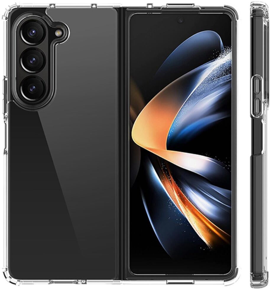 Samsung Galaxy Z Fold 5 Hoesje Schokbestendig TPU Back Cover Transparant afbeelding 2