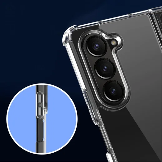 Samsung Galaxy Z Fold 5 Hoesje Schokbestendig TPU Back Cover Transparant afbeelding 4