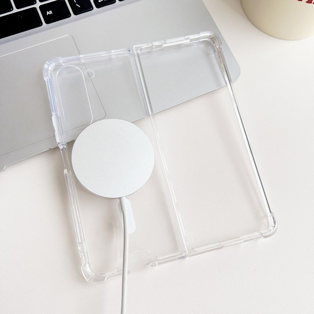 Samsung Galaxy Z Fold 5 Hoesje met MagSafe Back Cover Transparant afbeelding 6