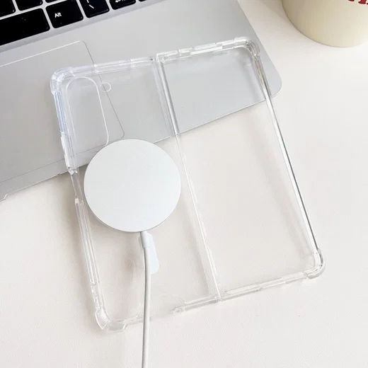 Samsung Galaxy Z Fold 5 Hoesje met MagSafe Back Cover Transparant afbeelding 6