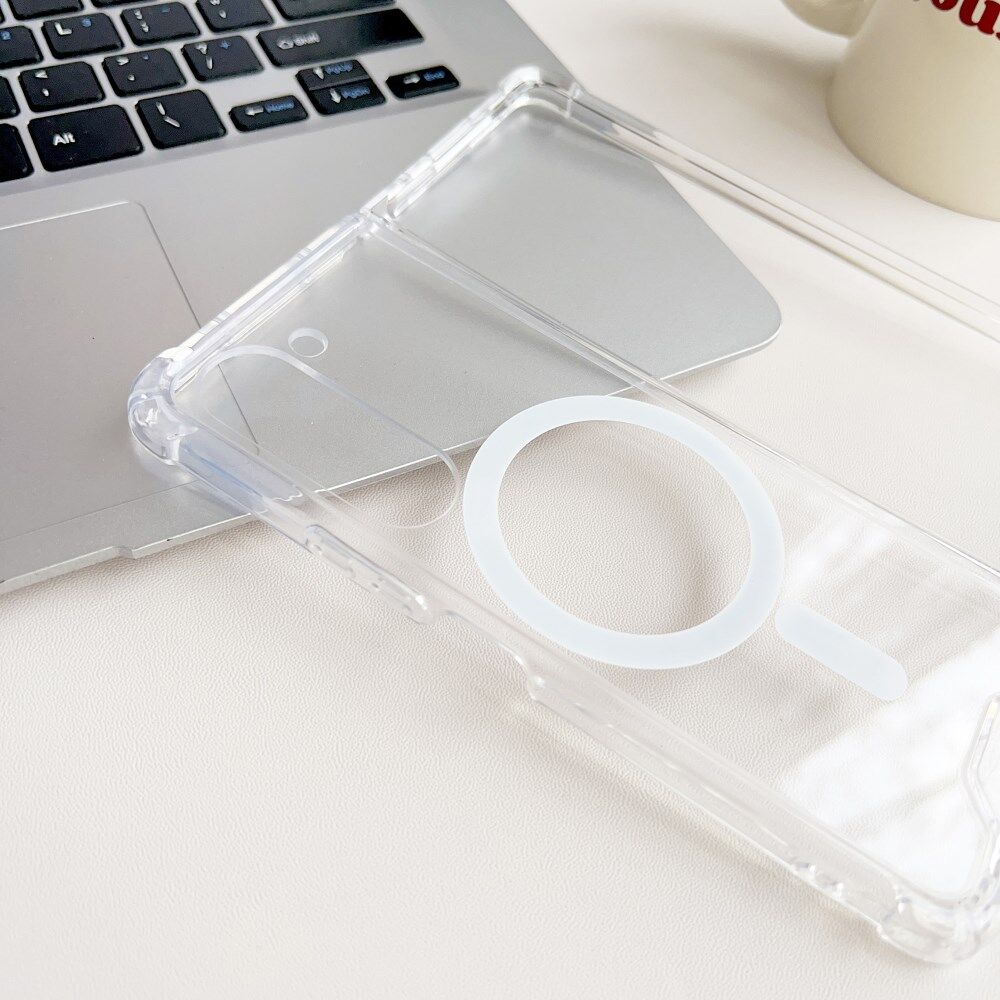 Samsung Galaxy Z Fold 5 Hoesje met MagSafe Back Cover Transparant afbeelding 8