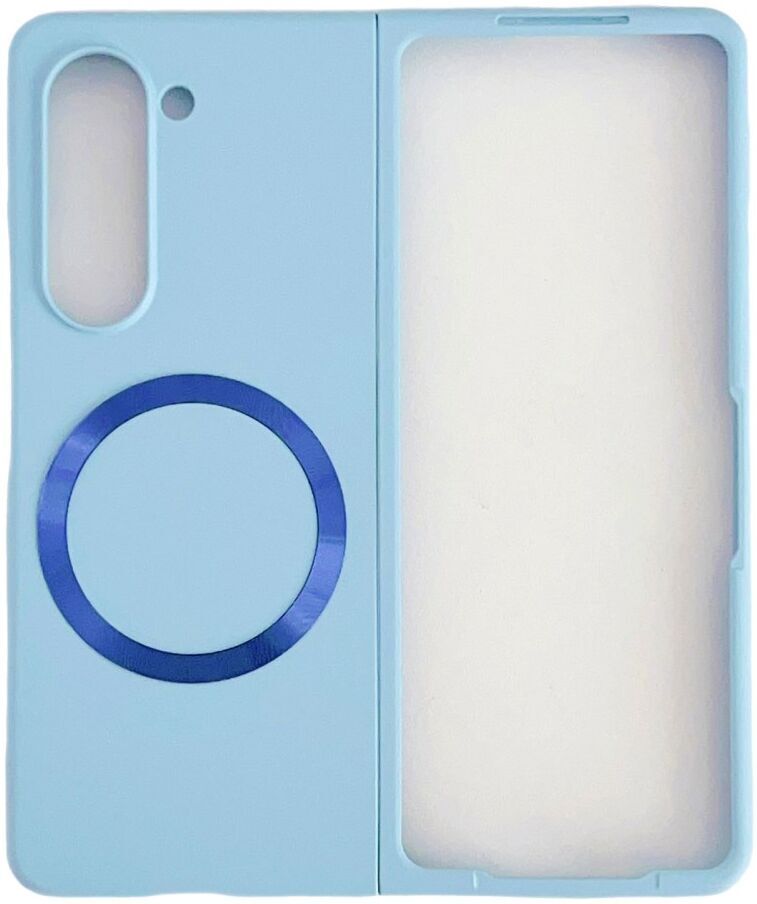 Samsung Galaxy Z Fold 5 Hoesje met MagSafe Back Cover Dun Blauw afbeelding 1