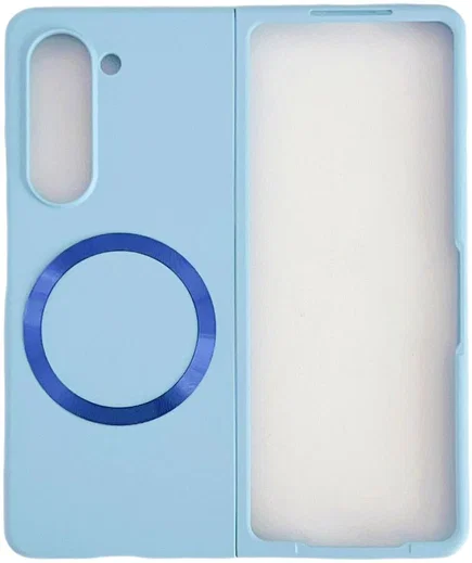 Samsung Galaxy Z Fold 5 Hoesje met MagSafe Back Cover Dun Blauw afbeelding 1