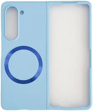 Samsung Galaxy Z Fold 5 Hoesje met MagSafe Back Cover Dun Blauw