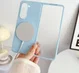 Samsung Galaxy Z Fold 5 Hoesje met MagSafe Back Cover Dun Blauw afbeelding 2