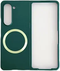 Samsung Galaxy Z Fold 5 Hoesje met MagSafe Back Cover Dun Groen afbeelding
