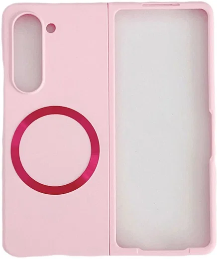 Samsung Galaxy Z Fold 5 Hoesje met MagSafe Back Cover Dun Roze afbeelding 1
