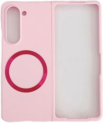 Samsung Galaxy Z Fold 5 Hoesje met MagSafe Back Cover Dun Roze afbeelding