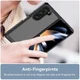 Samsung Galaxy Z Fold 5 Hoesje Acryl Back Cover Transparant Zwart afbeelding 4