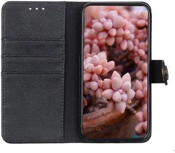 KHAZNEH Motorola Edge 40 Hoesje Portemonnee Book Case Zwart