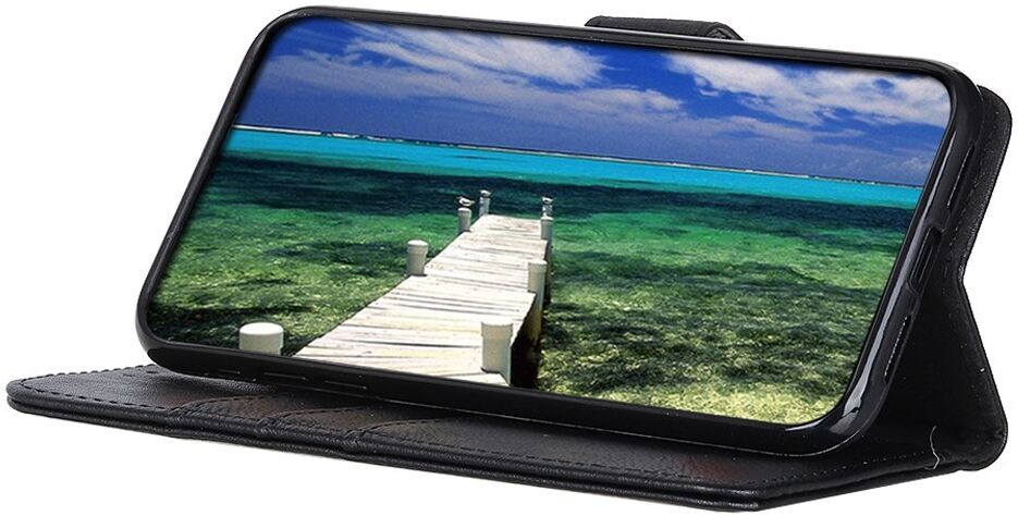KHAZNEH Motorola Edge 40 Hoesje Portemonnee Book Case Zwart afbeelding 3