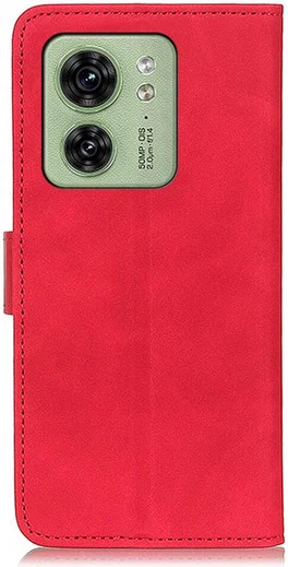 KHAZNEH Motorola Edge 40 5G Hoesje Retro Wallet Book Case Rood afbeelding 9
