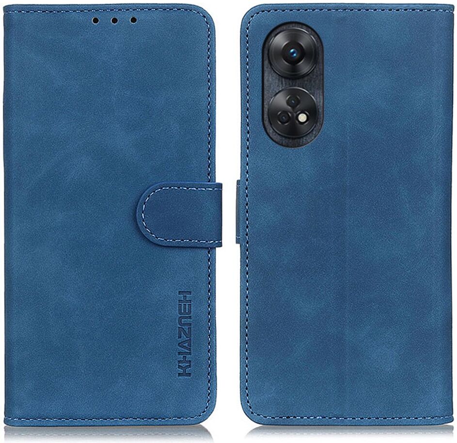 KHAZNEH Oppo Reno8 T Hoesje Retro Wallet Book Case Blauw afbeelding 2