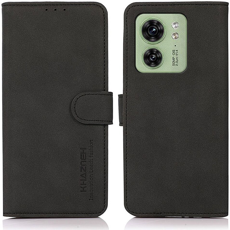 KHAZNEH Motorola Edge 40 5G Retro Wallet Book Case Zwart afbeelding 2