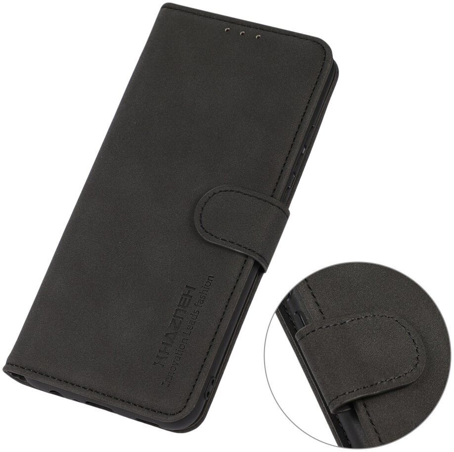 KHAZNEH Motorola Edge 40 5G Retro Wallet Book Case Zwart afbeelding 5