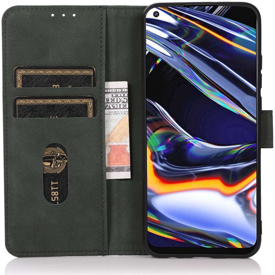 KHAZNEH Motorola Edge 40 5G Hoesje Retro Wallet Book Case Groen afbeelding 1
